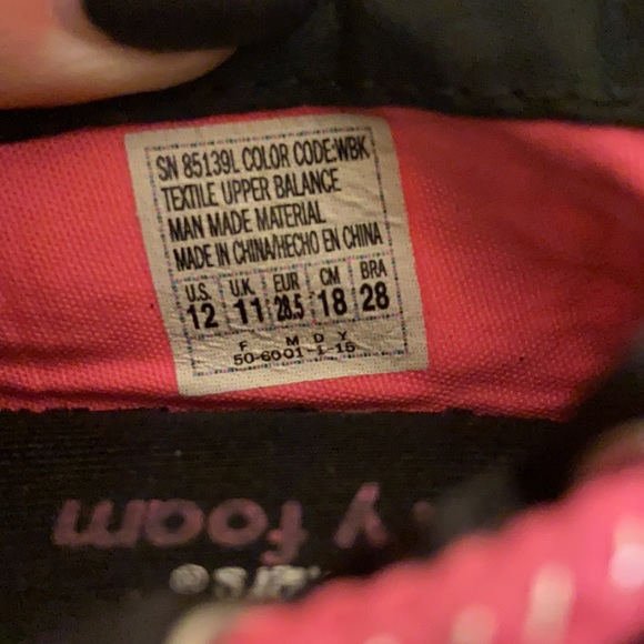 Sketchers bobs white black pink sparkles slip on shoes size 12 NEW - Picture 5 of 10